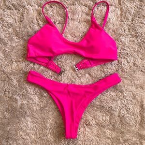 Hot pink bikini